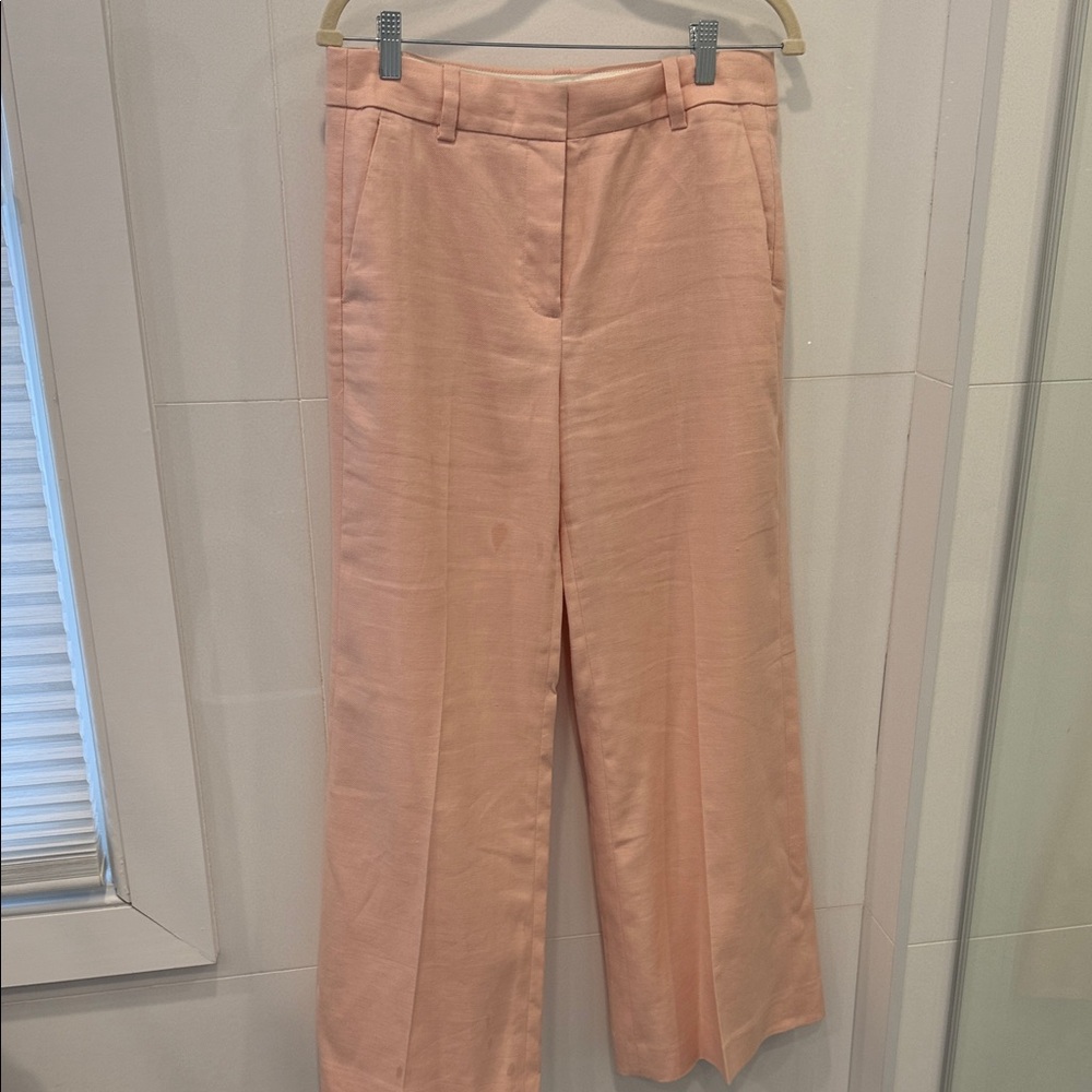 J. Crew Blush Carolina Suit in Stretch Linen